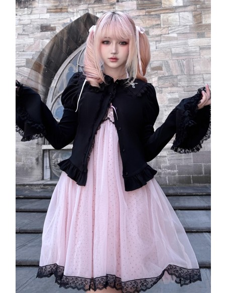 Pink & Black Polka Dot Dress - Evil Tooth