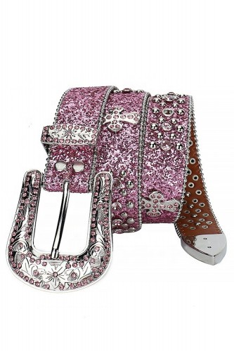 Cinturón con Brillantes Pink Glitter 2