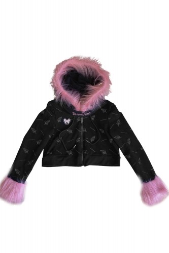 Black x Pink Punk Goth Hooded Jacket - Evil Tooth 2