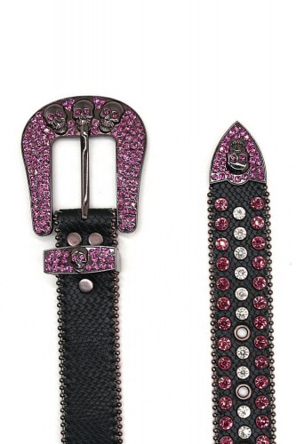 Black & Pink Glitter Belt 2