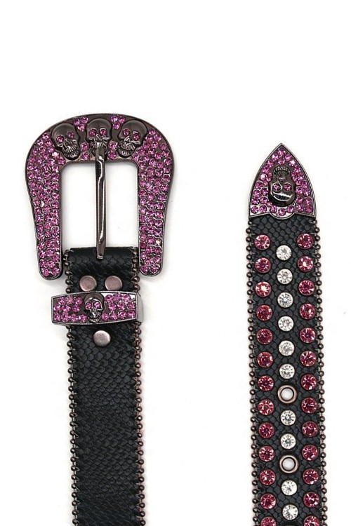 Black & Pink Glitter Belt