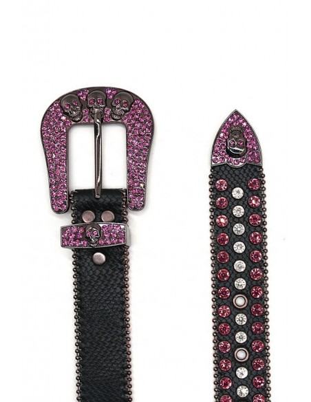 Black & Pink Glitter Belt