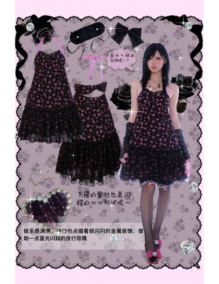 Vestido Rose Shining Night - Evil Tooth