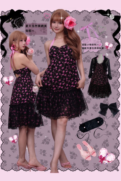 Vestido Rose Shining Night - Evil Tooth