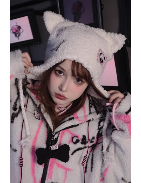 Punk Cat Hat in White - Evil Tooth