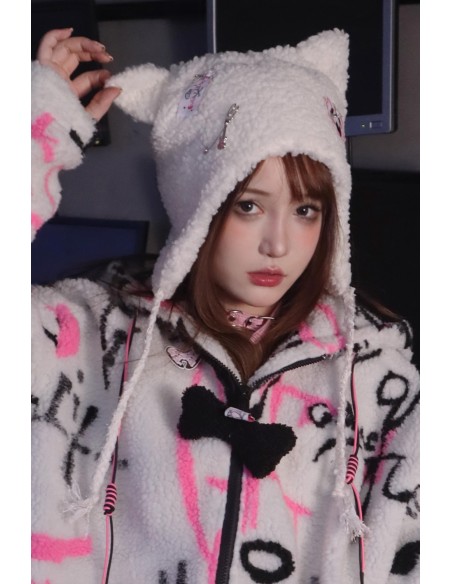 Punk Cat Hat in White - Evil Tooth