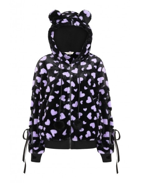 Chaqueta Polar Nanami Negro x Lila Pastel - Banned