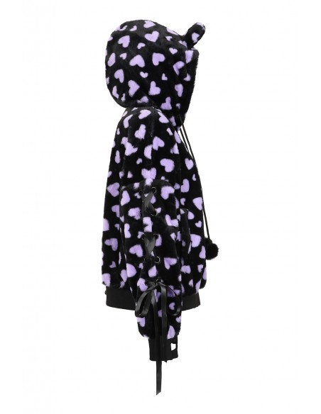 Chaqueta Polar Nanami Negro x Lila Pastel - Banned