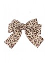Leopard Bow Pasador Para el Pelo Beige