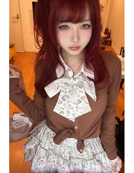 Cardigan Marrón con Cuello de Camisa - Evil Tooth