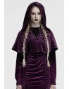 Velvet Dark Harlequin Cape in Purple - Punk Rave