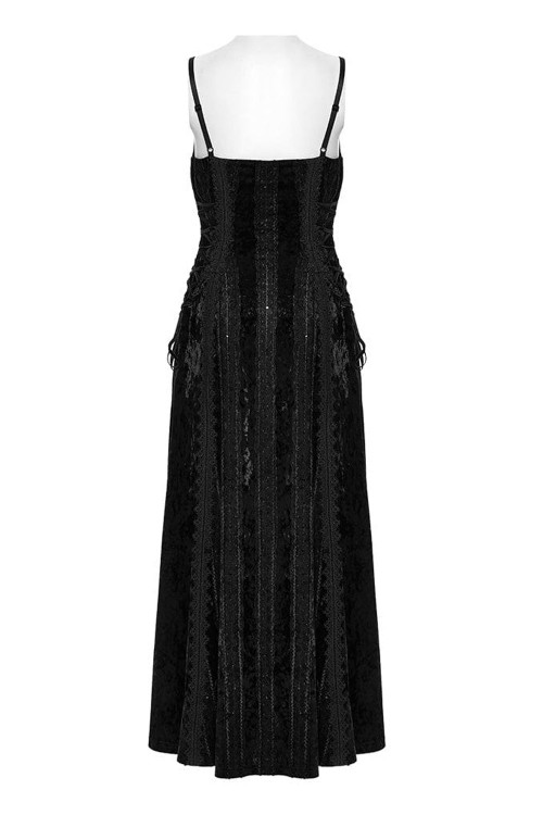 Vestido Velvet y Pedreria Vampiric Dreams en Negro - Punk Rave