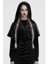 Velvet Dark Harlequin Cape in Black - Punk Rave