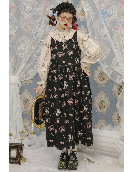 Vestido Antique Dolls JSK en Negro ~ Lutra Jump
