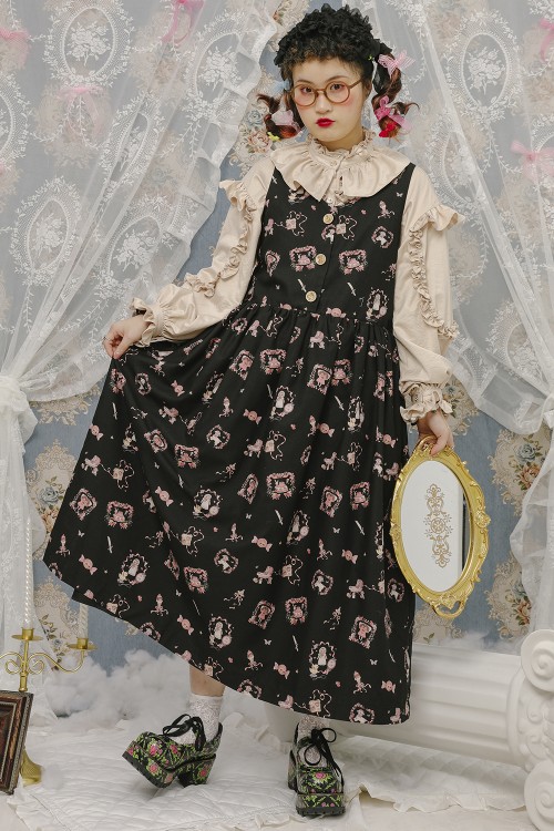 Antique Dolls JSK Dress in Black ~ Lutra Jump