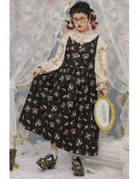 Vestido Antique Dolls JSK en Negro ~ Lutra Jump