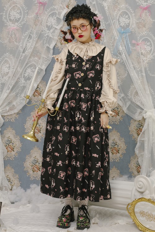 Antique Dolls JSK Dress in Black ~ Lutra Jump