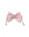 Bow Satin & Pearls en Rosa