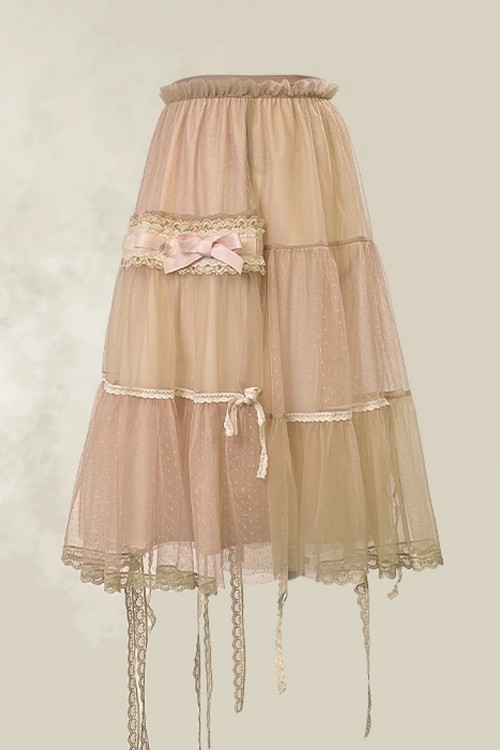 Brown Mist Midi Skirt - Rose Island