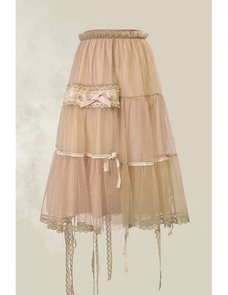 Brown Mist Midi Skirt - Rose Island