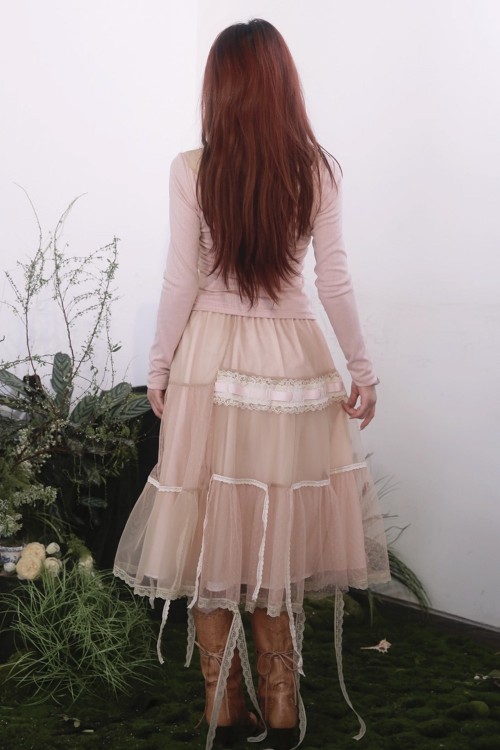 Brown Mist Midi Skirt - Rose Island