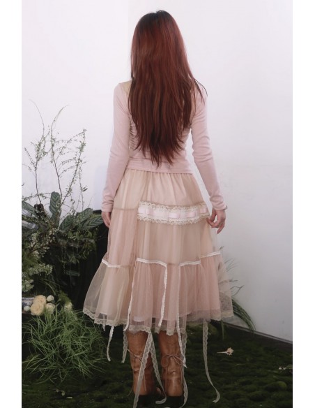 Brown Mist Midi Skirt - Rose Island