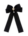 Larme Bow Hairclip in Black