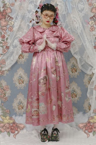 Vestido Doll Pink Satin de Dos Piezas ~ Lutra Jump