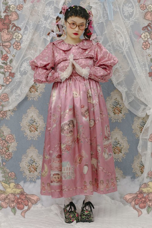 Vestido Doll Pink Satin de Dos Piezas ~ Lutra Jump