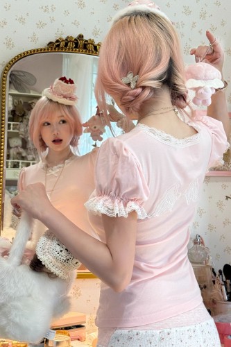 Pink Angel Wings Top - Rose Island