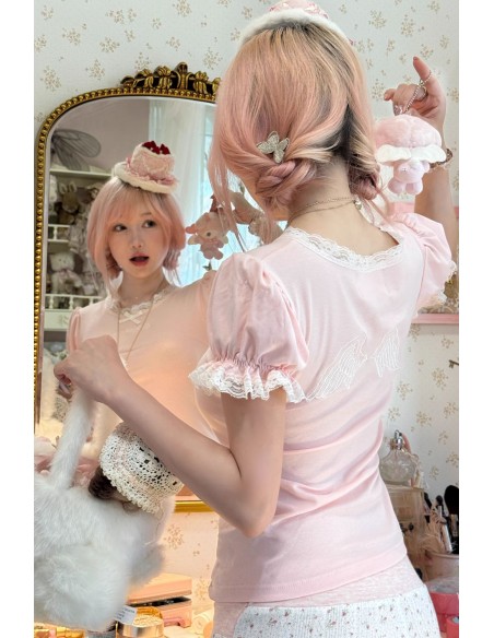 Pink Angel Wings Top - Rose Island