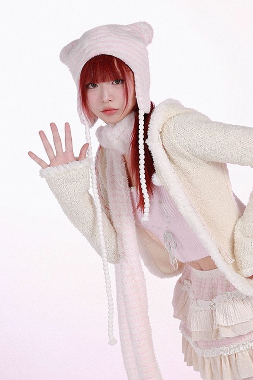 Pink Racoon Beanie - Rose Island