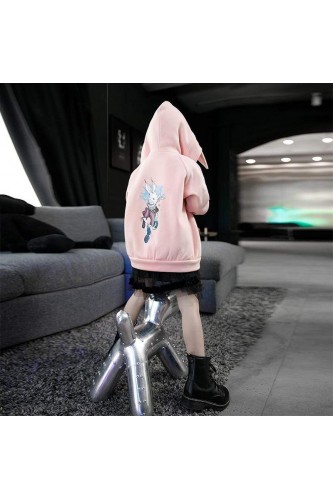 Wonder Rabbit Hoodie for Kids in Pink - Punk Rave 2