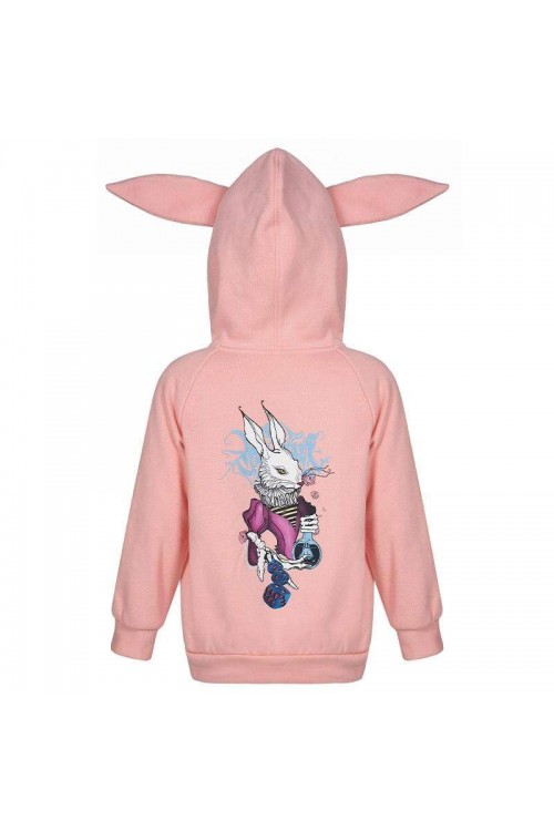 Sudadera con Capucha Wonder Rabbit Para Niño en Rosa - Punk Rave