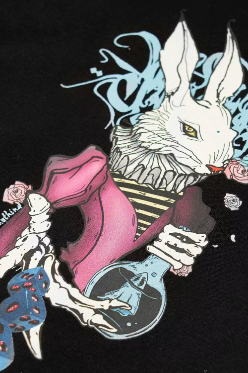 Sudadera con Capucha Wonder Rabbit Para Niño en Negro - Punk Rave