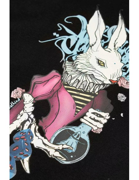 Wonder Rabbit Hoodie for Kids in Black - Punk Rave