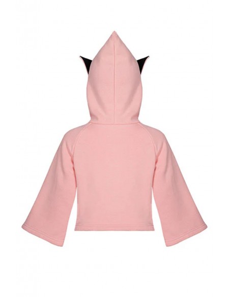 Nightmare Kitty Kids' Hoodie in Pink - Punk Rave