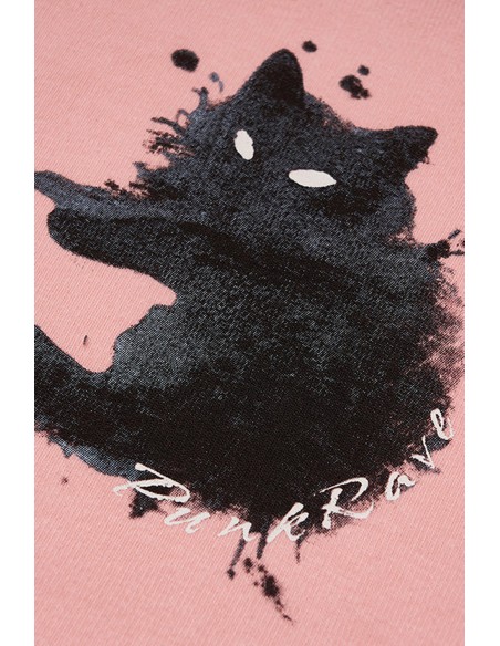 Sudadera con Capucha Nightmare Kitty Para Niño en Rosa - Punk Rave
