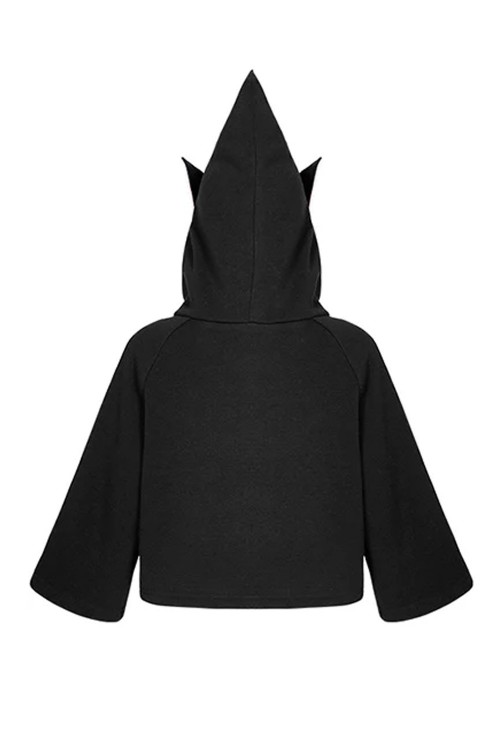 Nightmare Kitty Kids' Hoodie in Black - Punk Rave
