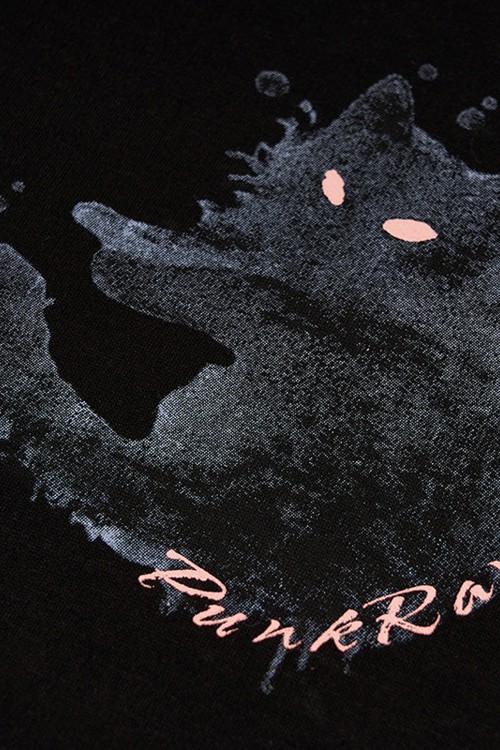 Nightmare Kitty Kids' Hoodie in Black - Punk Rave