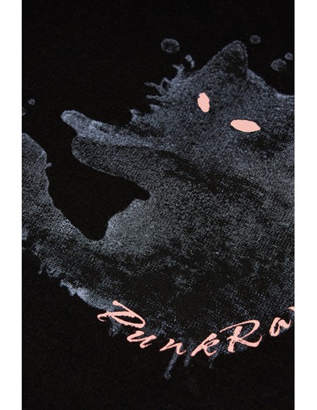 Nightmare Kitty Kids' Hoodie in Black - Punk Rave