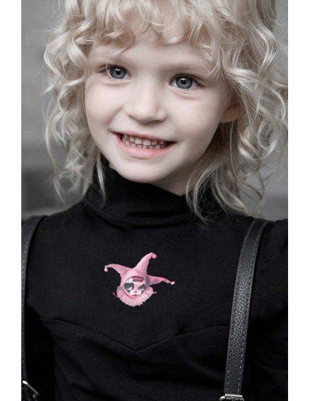 Shy Pierrot Top for Kids in Black - Punk Rave