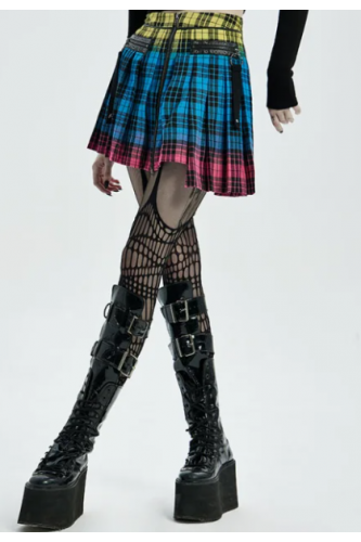 Falda de Tartán Rainbow Paradise - Punk Rave 2