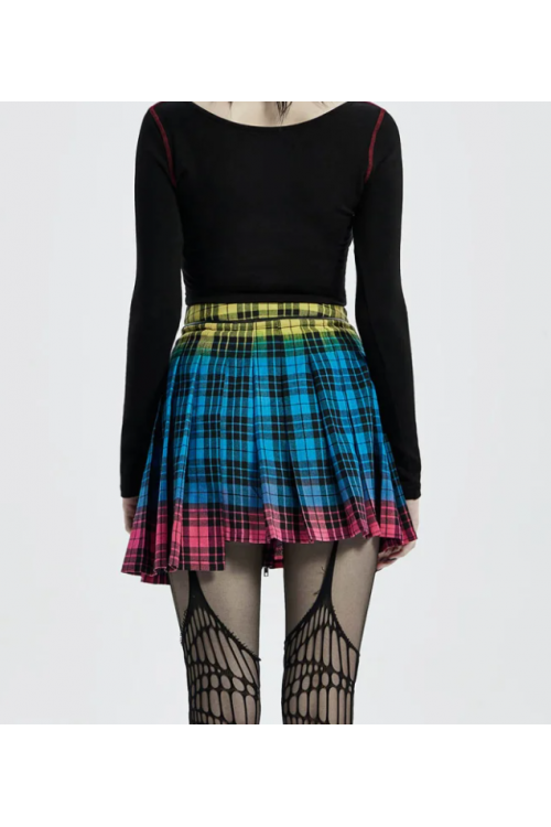 Falda de Tartán Rainbow Paradise - Punk Rave