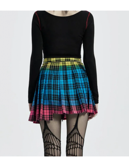 Falda de Tartán Rainbow Paradise - Punk Rave