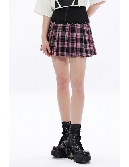 Falda Plisada Rosa Sweet n' Pierced - Punk Rave