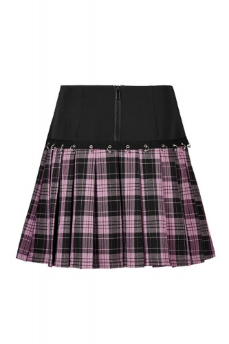 Sweet n' Pierced Pink Pleated Skirt - Punk Rave 2