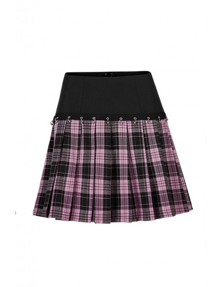 Sweet n' Pierced Pink Pleated Skirt - Punk Rave