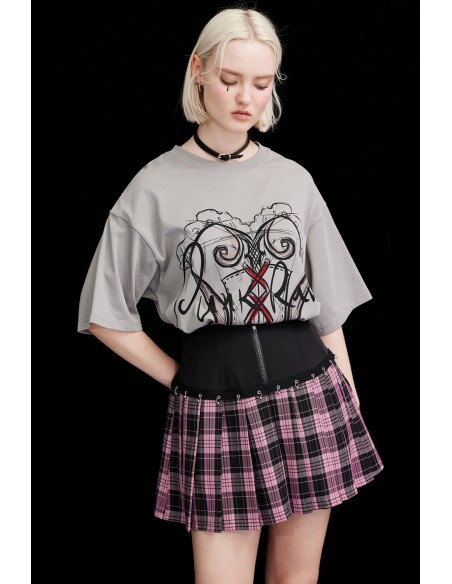 Falda Plisada Rosa Sweet n' Pierced - Punk Rave