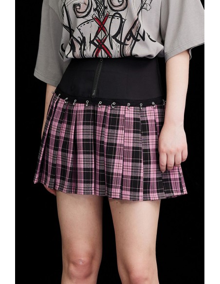 Falda Plisada Rosa Sweet n' Pierced - Punk Rave